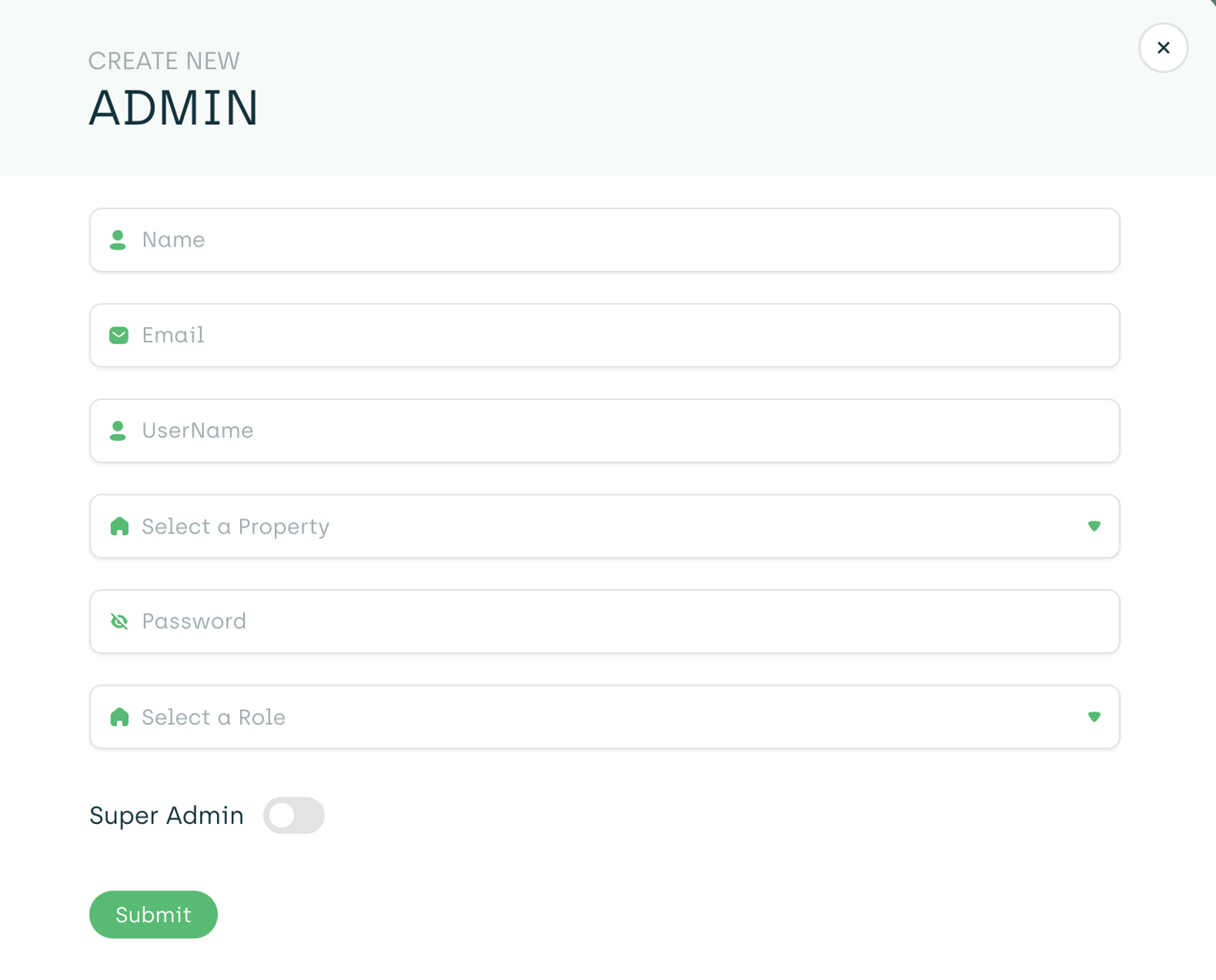 Create or Edit an Admin Profile